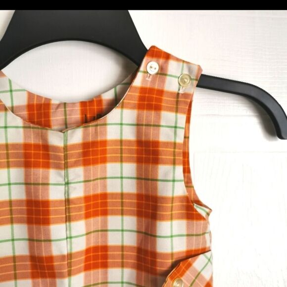 Vintage/Handmade plaid Jumpsuit size 12-18 m - Picture 2 of 6